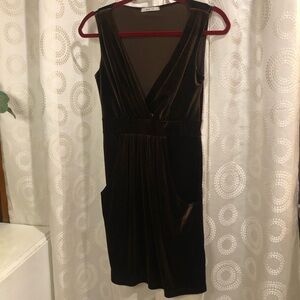 Maitai Deep Brown Velvet Mini Dress